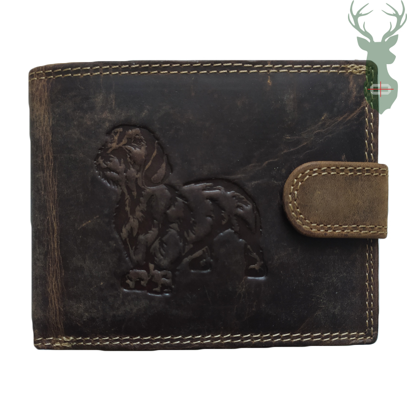 Giorgio Carelli leather wallet - Dachshund