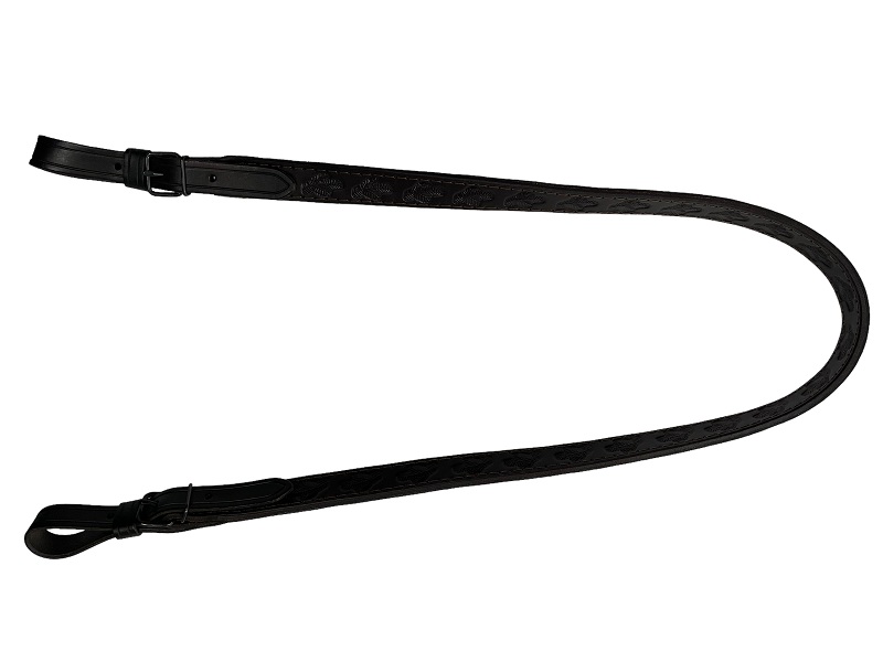 Leather gun belt lined with non-slip rubber dark brown