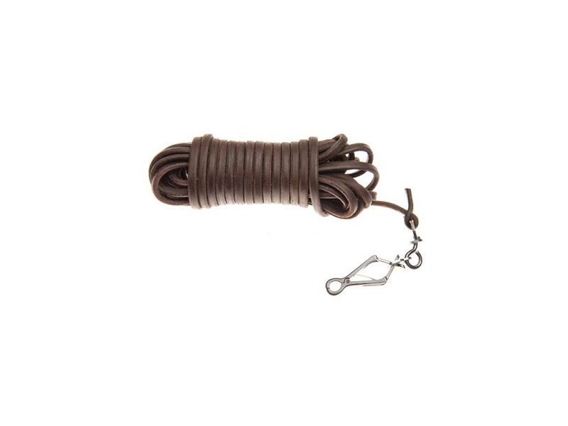Colour leash with carabiner - brown