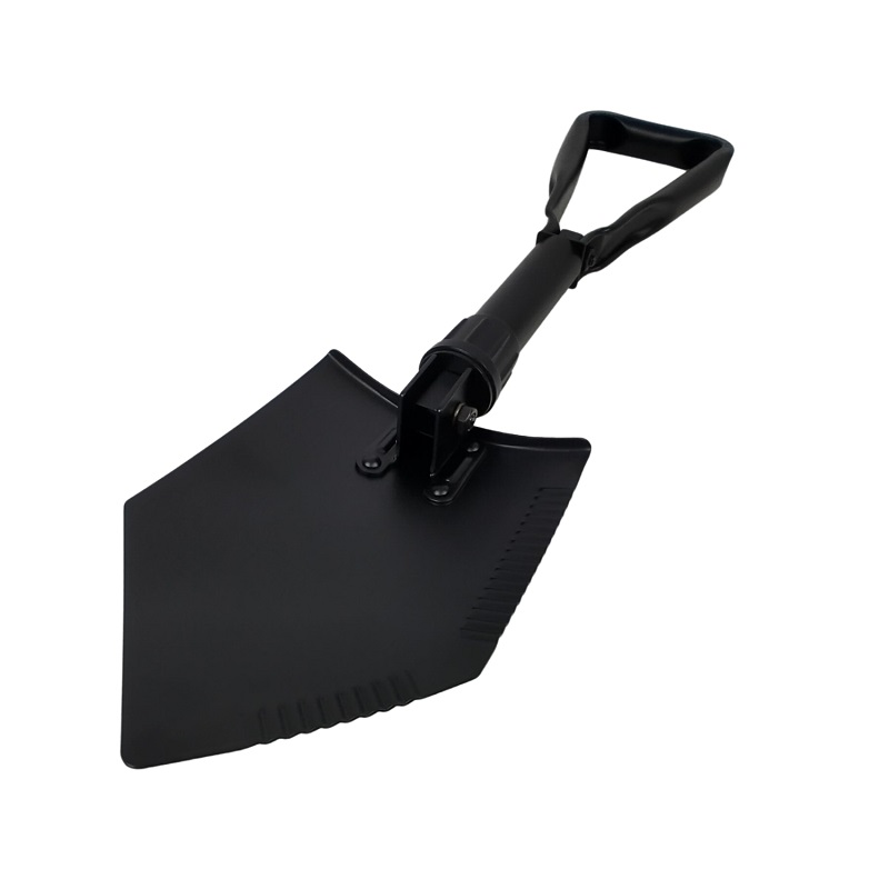 PETREQ 3-piece foldable NATO shovel with case - black