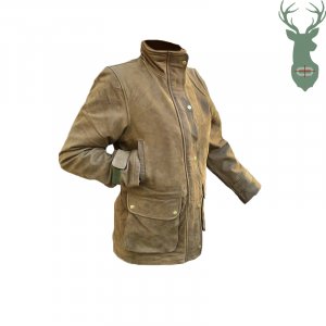 Women's leather coat OLIVE