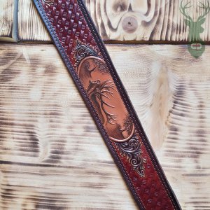 Leather belt for rifle - Deer