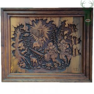 Saint Hubertus - wooden painting