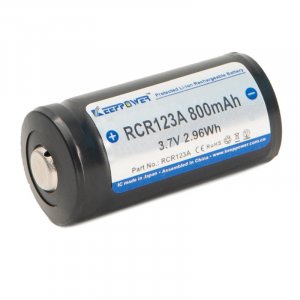 Keeppower RCR123A 800 mAh rechargeable battery