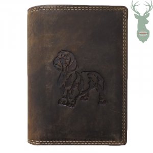 Giorgio Carelli leather document case - Dachshund