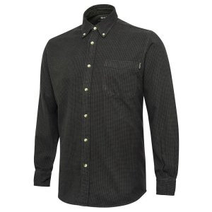 Wood Pied De Poule Shirt - Green Moss