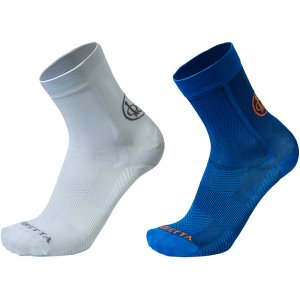 Short Shooting Socks - White &amp; Blue
