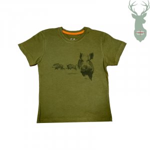 T-shirt children's color khaki print