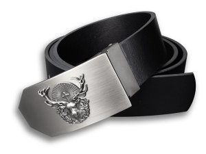 DarKing - Leather belt Hunters 40mm black-bevel, 100