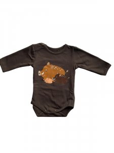 WADERA - Children's long sleeve bodysuit - Wild boar - Brown