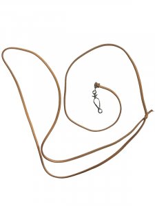 Leash made of oval leather natural
