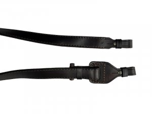 Leather gun belt without pattern