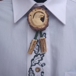 Hunting tie Bolo- Eagle - handmade