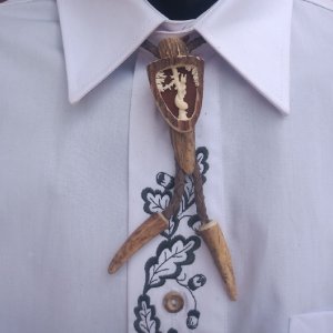 Hunting tie Bolo- Squirrel - handmade