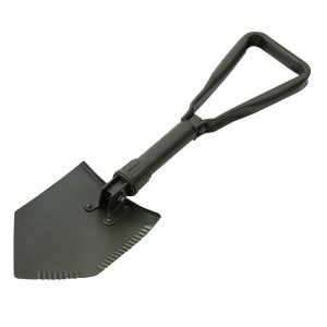 PETREQ 3-piece foldable NATO shovel with case - olive green