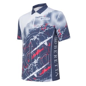 Rush Trident polo shirt - Blue &amp; Red