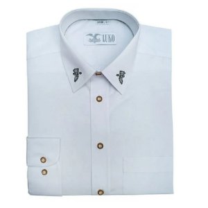 LUKO men's suit shirt with embroidery 232108 - SLIM FIT