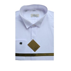 RODAL white tuxedo shirt with double cuff