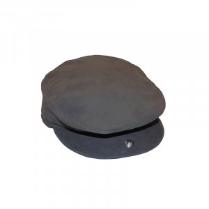Leather beret BROWN
