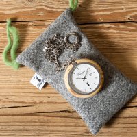 Wooden Oak Pocket Watch Box