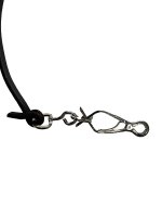 Leash made of oval leather brown