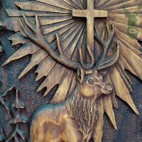 Saint Hubertus - wooden painting