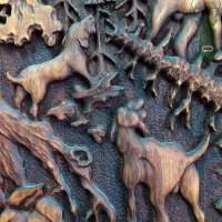 Saint Hubertus - wooden painting