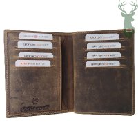 Giorgio Carelli leather document case - Dachshund