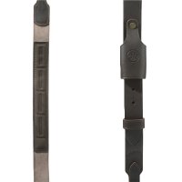 Hoplon leather gun belt - Dark Brown