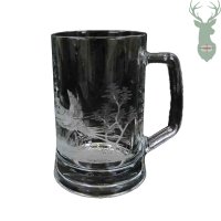 Glass cut glass Pheasant pattern