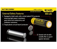 Nitecore 14500 850mAh 0,8A Li-ion 3,7V protected
