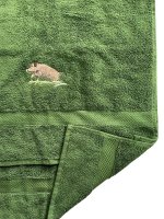 Towel green with pattern - Wild boar