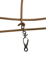 Leash made of oval leather natural