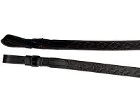 Leather gun belt lined with non-slip rubber dark brown