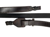 Leather gun belt without pattern