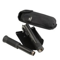 PETREQ foldable Tactical MINI shovel with case - black