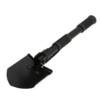 PETREQ foldable Tactical MINI shovel with case - black