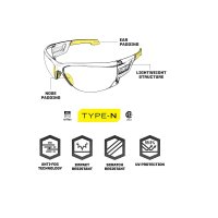 Mechanix Tactical shooting glasses Type-N - Amber Frame