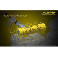 Nitecore 18650 Li-ion battery 3100mAh 35A / 2pcs