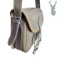 Hunting leather pouch OLIVE