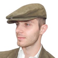 OLIVE leather beret