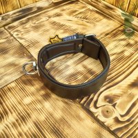 Leather collar with vertebra