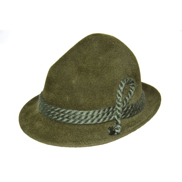 Rabbit fur hat with rope