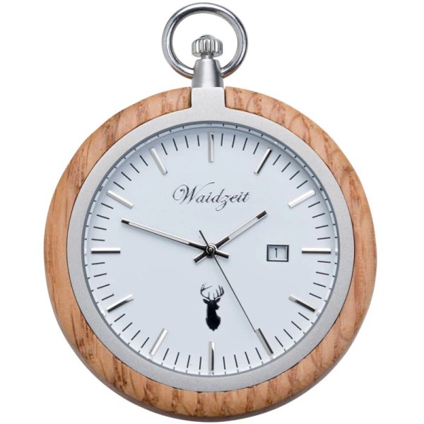 Wooden Oak Pocket Watch Box