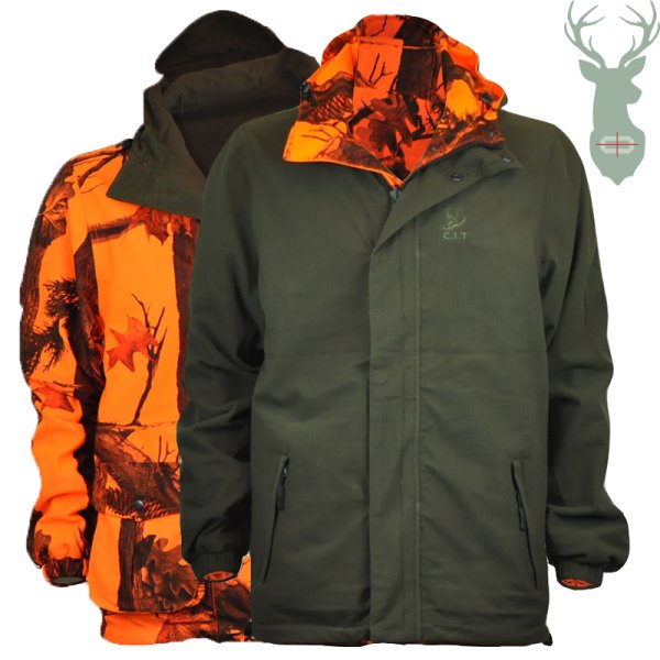 C.I.T - reversible coat BLAZE/GREEN