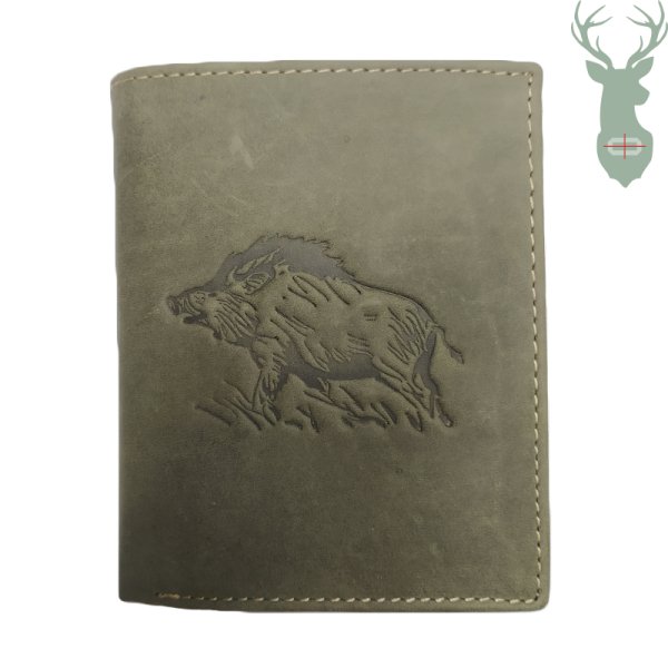 Giorgio Carelli wallet - Wild boar GREEN