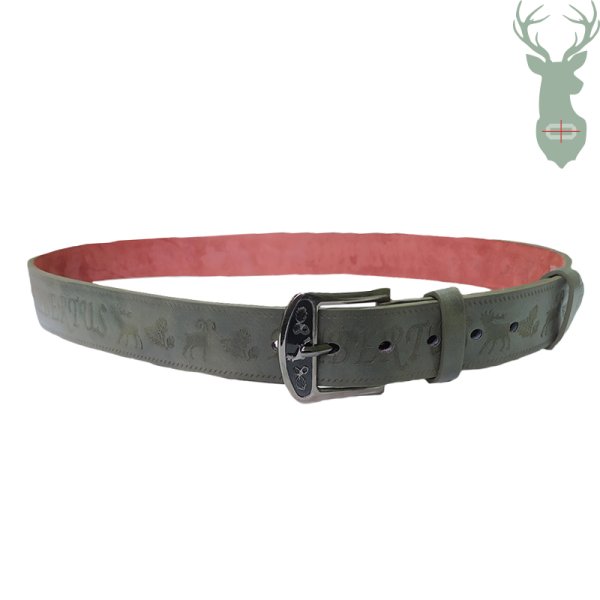 Hubertus leather belt - GREEN