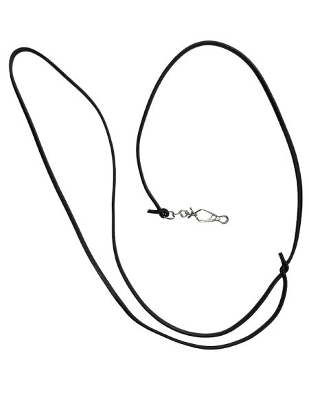 Leash made of oval leather brown