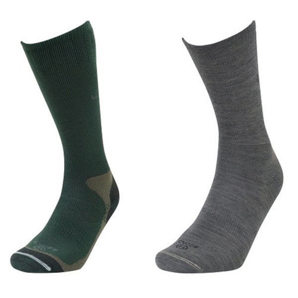 Lorpen socks - Cold Weather Sock System - Conifer - double pack
