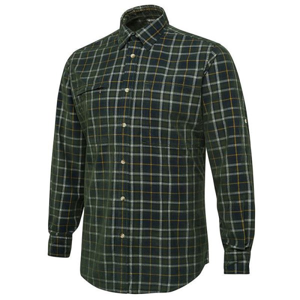 Dobby Corduroy Shirt - Green Check